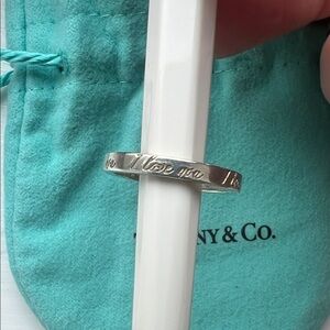 Tiffany & Co. Silver Engraved Ring